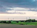 Landscape with wind turbines