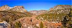 Panoramic view of Oak Creek Canyon near Sedona, Arizona in winter