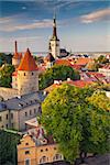 Image of Old Town Tallinn in Estonia during sunset.