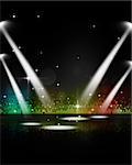 abstract multicolor music party event stage lights