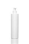 Plastic bottle with the batcher for liquid cosmetic isolated on a white background