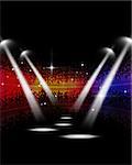 abstract multicolor music disco party events stage spotlights