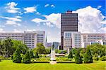 Baton Rouge, Louisiana, USA cityscape from the State Capitol grounds.