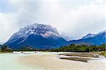 View of the mountain and lake in Patagonia, Argentina