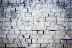 Background of old white brick wall texture