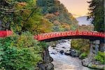 Nikko, Japan at the Shinkyo Bridge over the Daiwa River.