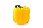 yellow pepper isolated on white background with path