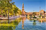 Seville, Spain at Spanish Square (Plaza de Espana).