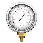 3d illustration of manometer isolated over white background