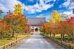 Kyoto, Japan at Chishaku-in Temple in the autumn season.