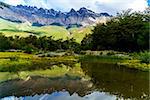 Snow mountain and the reflection at Patagonia, Argentina