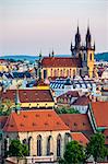 Czech Republic, Prague. View of Mala Strana Old Town from Letna Park, on Letna Hill.