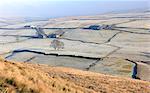 England, West Yorkshire, Calderdale. A bright and frosty morning in the Pennines west of Hebden Bridge.