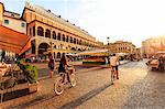 Italy, Italia. Veneto. Padova district. Padua, Padova. Piazza delle Erbe and Palazzo della Ragione.