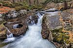 Scotland, Aberdeenshire, Braemar. The Punch Bowl on the River Quoich in the Cairngorms.