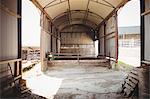 Interior view of old barn