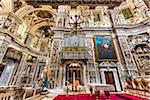 Interior of Church of Saint Mary of Gesu (Chiesa del Gesu) in Palermo, Sicily, Italy