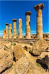 Temple of Heracles at Valle dei Templi in Ancient Greek City at Agrigento, Sicily, Italy