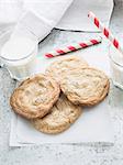 Chocolate chip cookies with milk