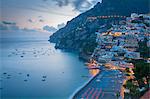 View over Positano, Costiera Amalfitana (Amalfi Coast), UNESCO World Heritage Site, Province of Salerno, Campania, Italy, Europe