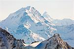 Europe, France, Haute Savoie, Rhone Alps, Chamonix, Grand Combin and the Matterhorn