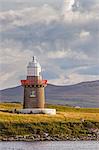 Rosses Point Lighthouse, Oyster Island and the Garvogue River Estuary, Rosses Point, Co. Sligo, Ireland.