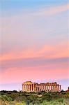 Italy. Sicily. Selinunte. UNESCO. The Temple of Hera or Tempio E in the Selinunte Aerchological Park.