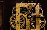 Vintage watch mechanism with gears