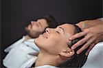 Clients getting their hair wash at the salon