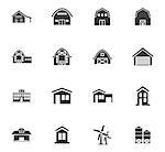 farm building icon set for web sites and user interface