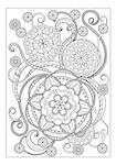 Hand drawn image with doodle flowers and mandalas for adult coloring pages, books, embroidery,  decorate t-shirts, dresses, bags, tunics. A4 Paper Size Template.  eps 10.