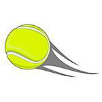 yellow tennis ball flying tennis court sports game