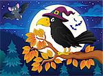 Witch crow theme image 2 - eps10 vector illustration.