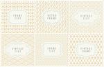 Retro Mono Line Frames with place for Text. Vector Design Template, Labels, Badges on Seamless Geometric Patterns. Minimal Textures Background