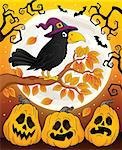 Witch crow theme image 6 - eps10 vector illustration.