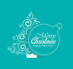 Vector illustration blue background with Christmas tree