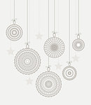 Vector Christmas balls on a light background