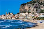 Beach at Cefalu, Sicily, Italy