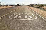 Route 66 road mark, California, USA