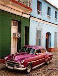 Old American vintage car, Trinidad, Sancti Spiritus Province, Cuba, West Indies, Caribbean, Central America