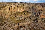 Ethiopia, Oromia Region, Bale Mountains, Sanetti Plateau, Rafu.  The rock pinnacles at Rafu on the high-altitude Sanetti Plateau were caused by the erosion of lava outpourings by water, wind and ice over 20 million years.