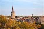 France, Normandy, Caen. Overview of the historic centre.