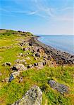 UK, Scotland, Lothian, Edinburgh Area, Rocky Beach on the Cramond Island.