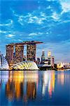 South East Asia, Singapore, Gardens by the Bay, Cloud Forest, Flower Dome, Marina Bay Sands Hotel and Casino, Arts and Science Museum