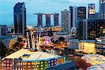 South East Asia, Singapore, Clarke Quay and Marina Bay Sands Hotel and Casino