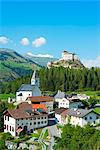 Europe, Switzerland, Graubunden, Engadine, Scuol Tarasp, Scuol castle, (Schloss Tarasp)