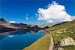 Europe, Switzerland, Graubunden, Engadine, mountain scenery in the Unterengadin