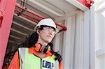 Engineer working on oil rig