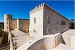 Balcony view of the 14th century Donnafugata Castle in the Province of Ragusa in Sicily, Italy