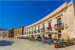 Restaurants in Piazza Duomo in Syracuse, Sicily, Italy